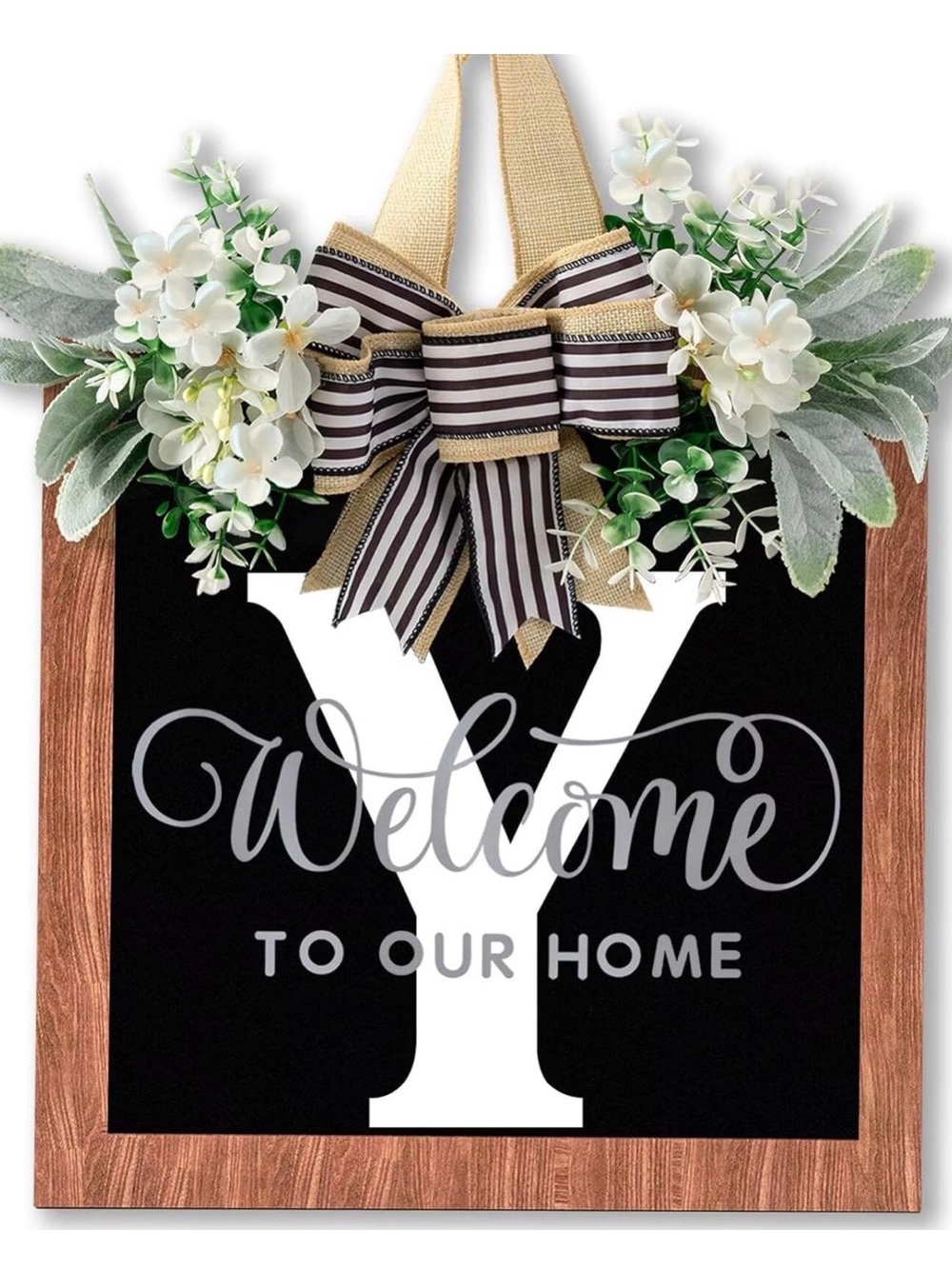 14'' Large Last Name Welcome Door Wreath
